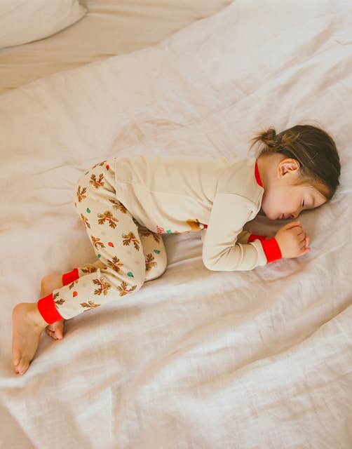 Reindeer Christmas Cotton Long Sleeve PJs