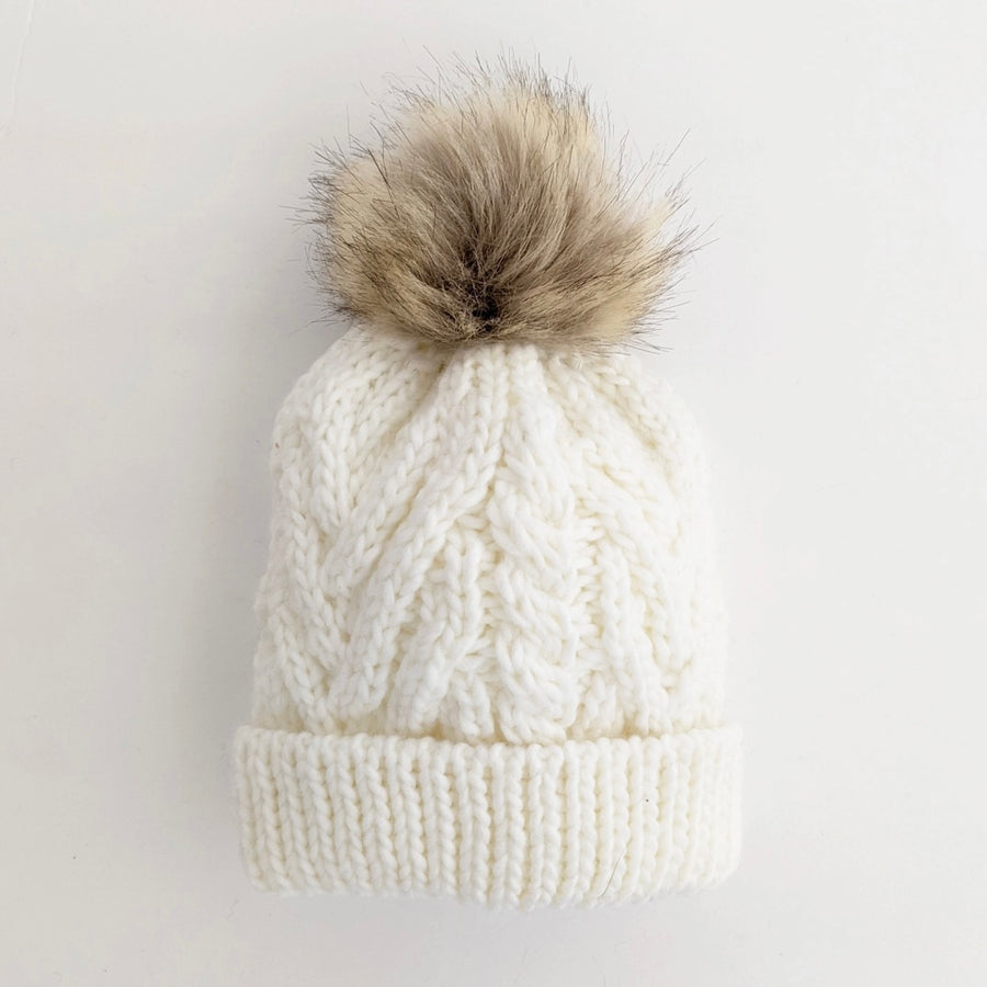 Check Pom Pom Beanie