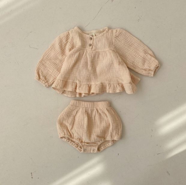 Two Button Blouse Bloomer Set
