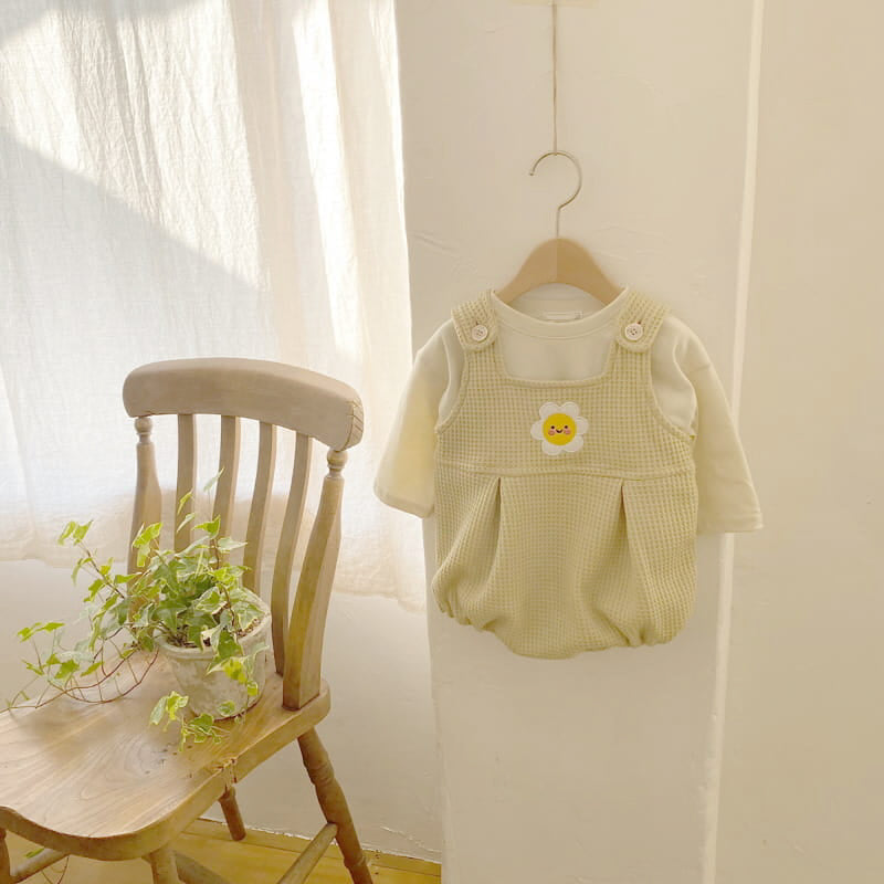 Baby Flower Overall Tee Set