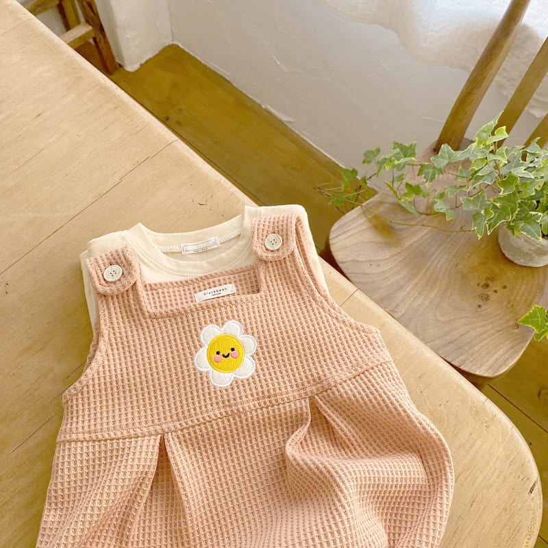 Baby Flower Overall Tee Set