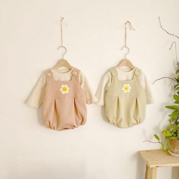 Baby Flower Overall Tee Set