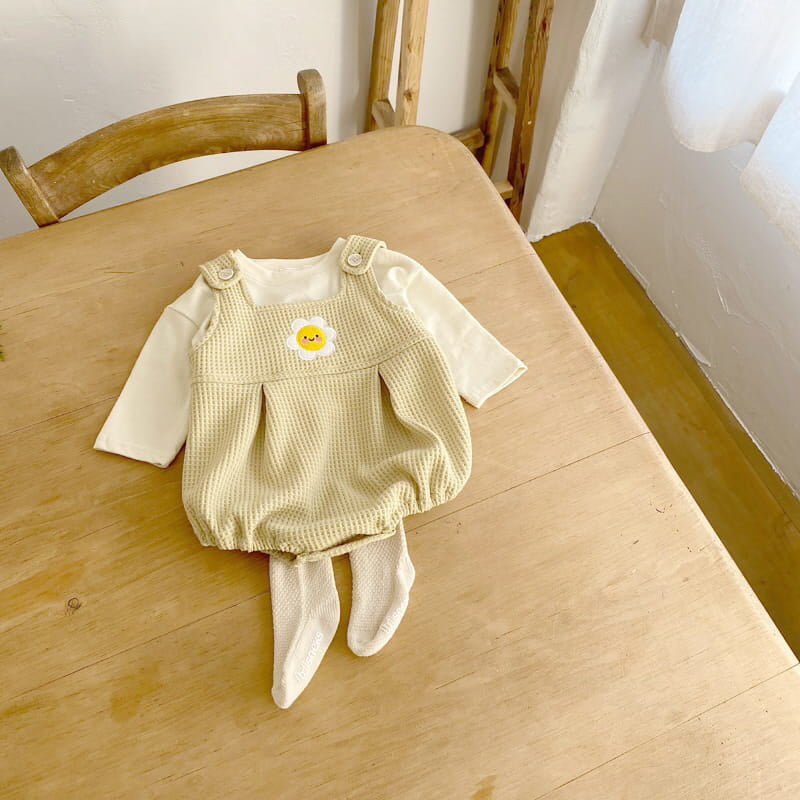 Baby Flower Overall Tee Set
