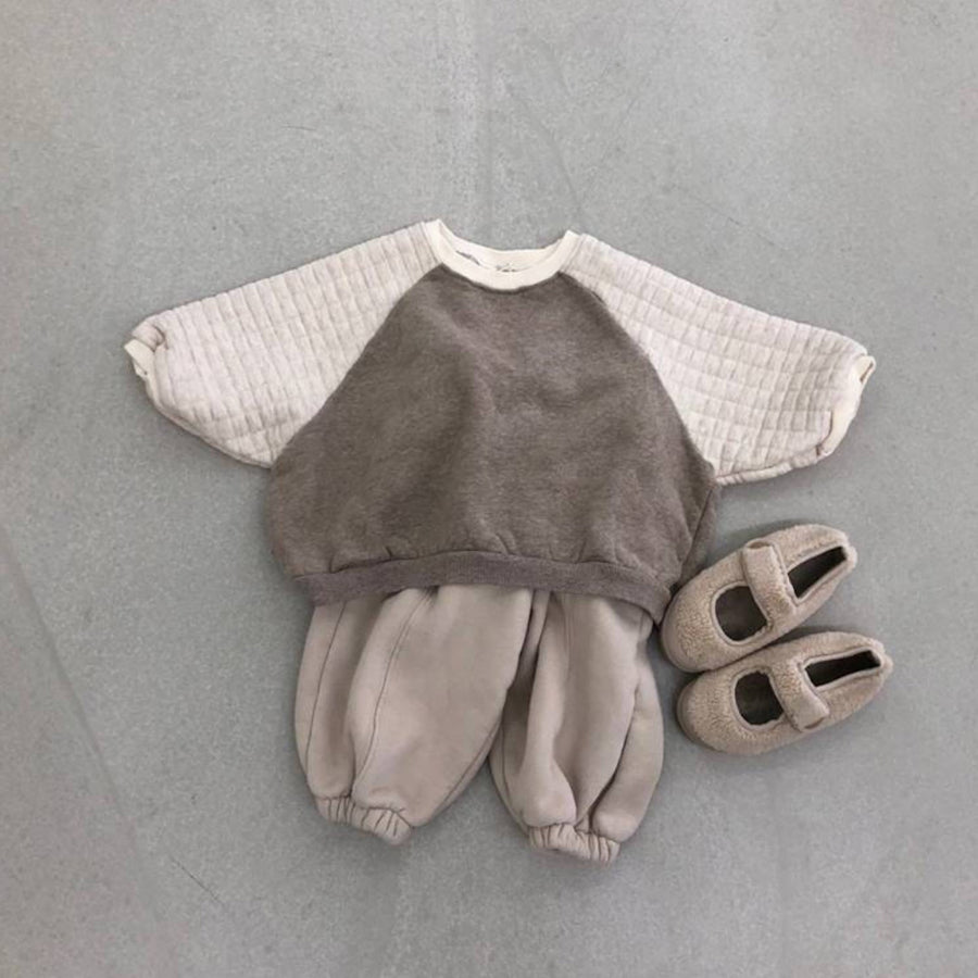 Quilted Raglan Pullover