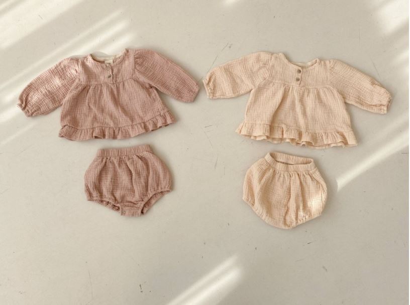 Two Button Blouse Bloomer Set