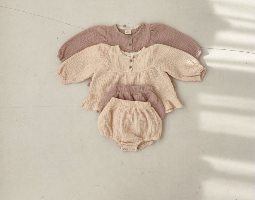 Two Button Blouse Bloomer Set