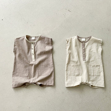 Baby Linen Bodysuit