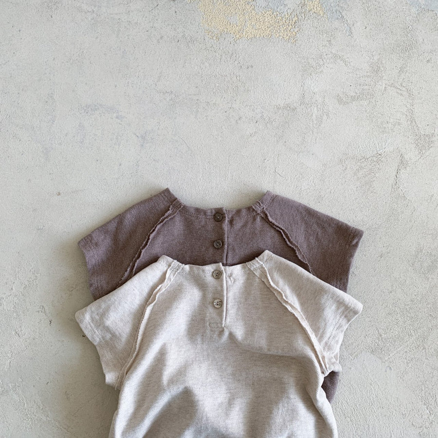 Almond Romper and Tee