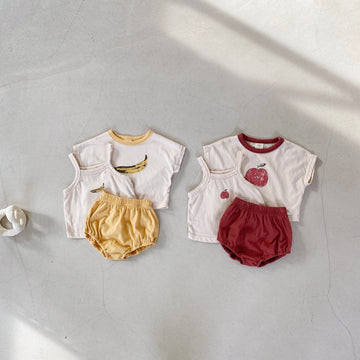 Baby Fruit Tee Tanktop Bloomer Set