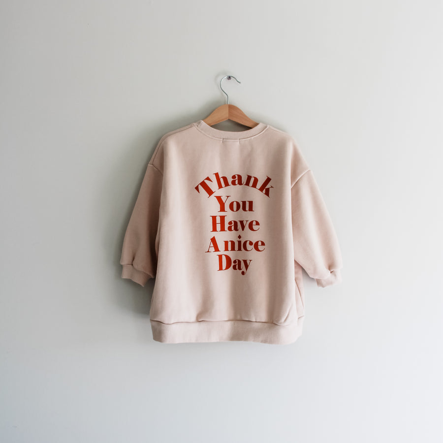 Thank You Oversized Sweatshirt