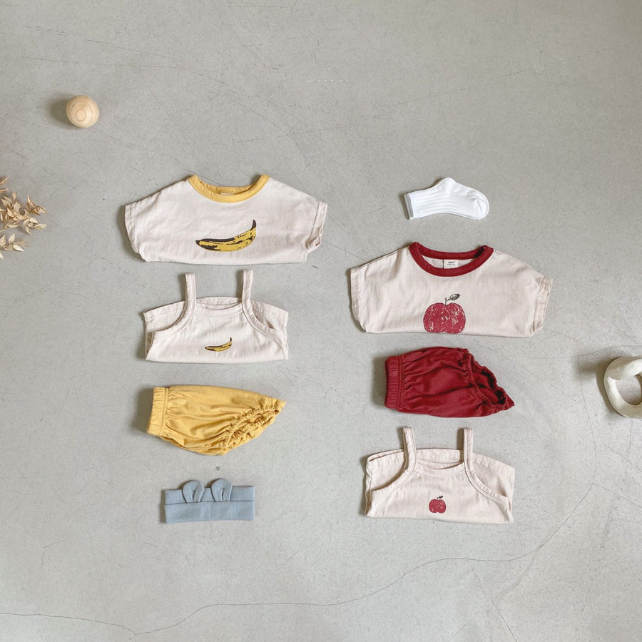 Baby Fruit Tee Tanktop Bloomer Set