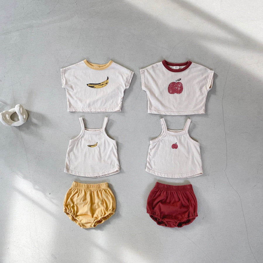 Baby Fruit Tee Tanktop Bloomer Set