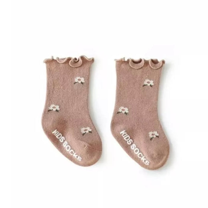 Frill Floral Socks